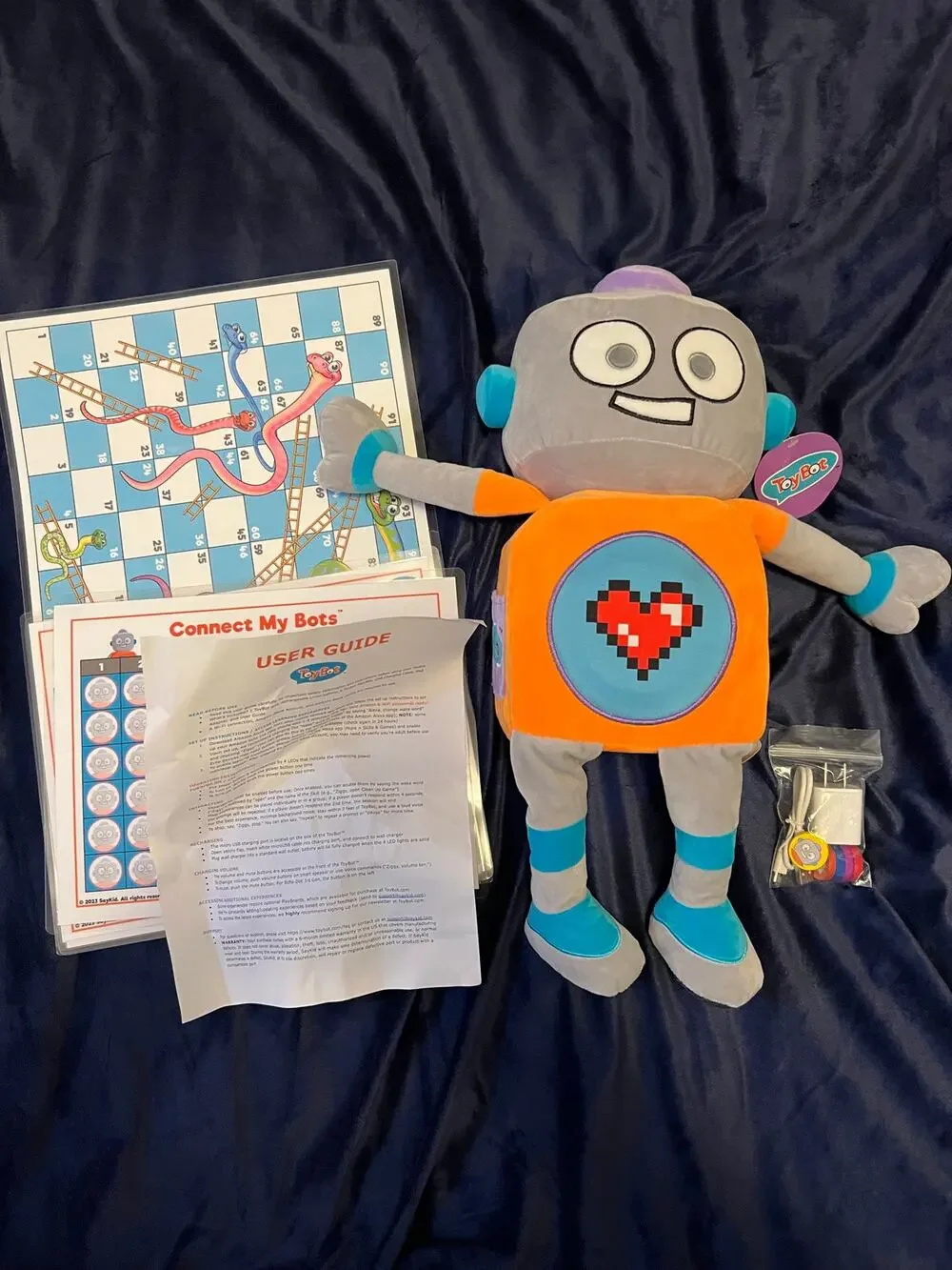 SayKids ToyBot STEAM Robot Plush Alexa Echo Dot Learning Toy Complete NWT
